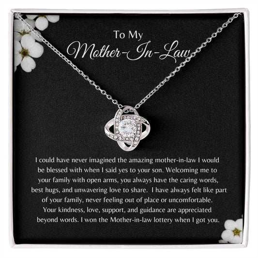 To My Mother In Law Love Knot Necklace