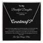 To My Beautiful Daughter - Your Chapter Will Shine As One Of The Most Beautiful - Custom Heart Name Necklace