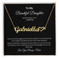 To My Beautiful Daughter - Your Chapter Will Shine As One Of The Most Beautiful - Custom Heart Name Necklace